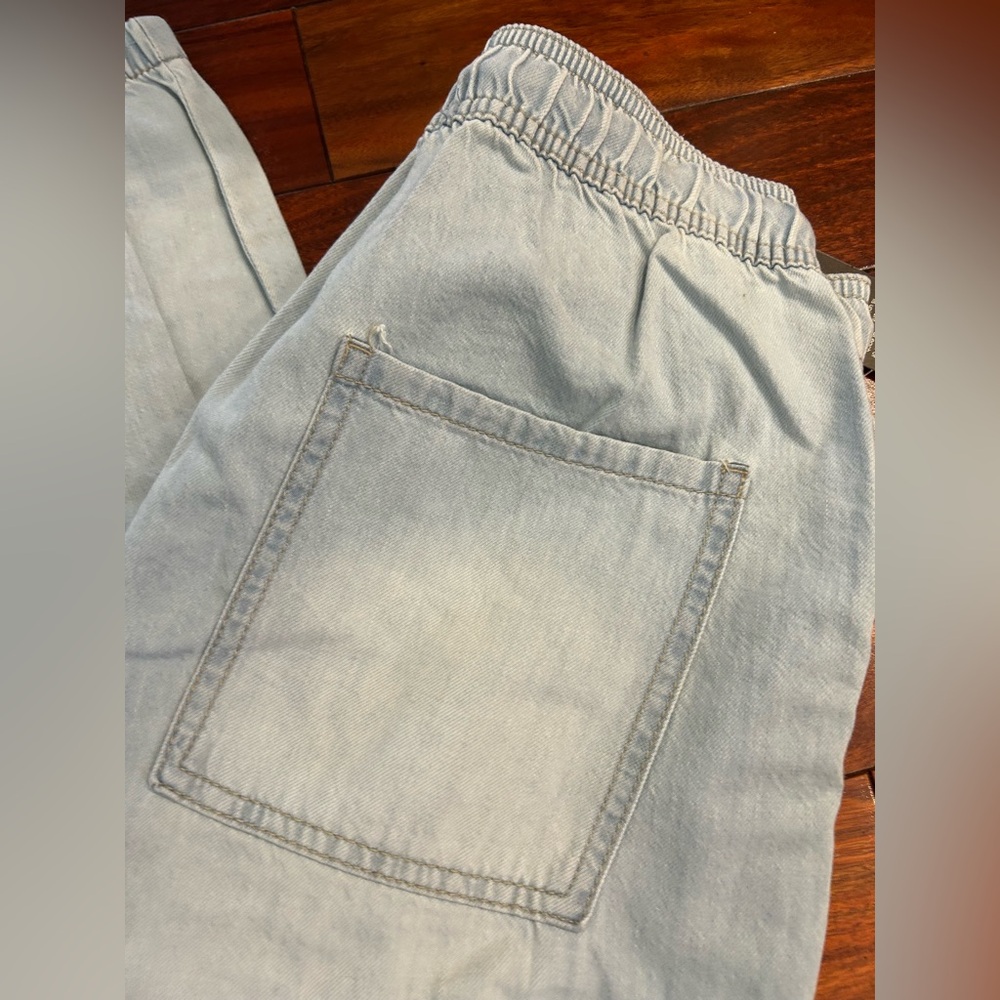 NWT-RE Generation “jasmine”jogger Pants Light blue Drawstring Size S - Picture 8 of 8